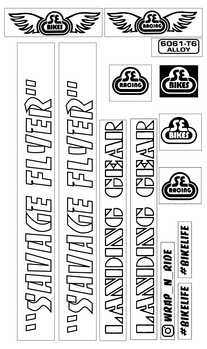 SE BIKES "FLYER" Outline (Replica Type Origine)