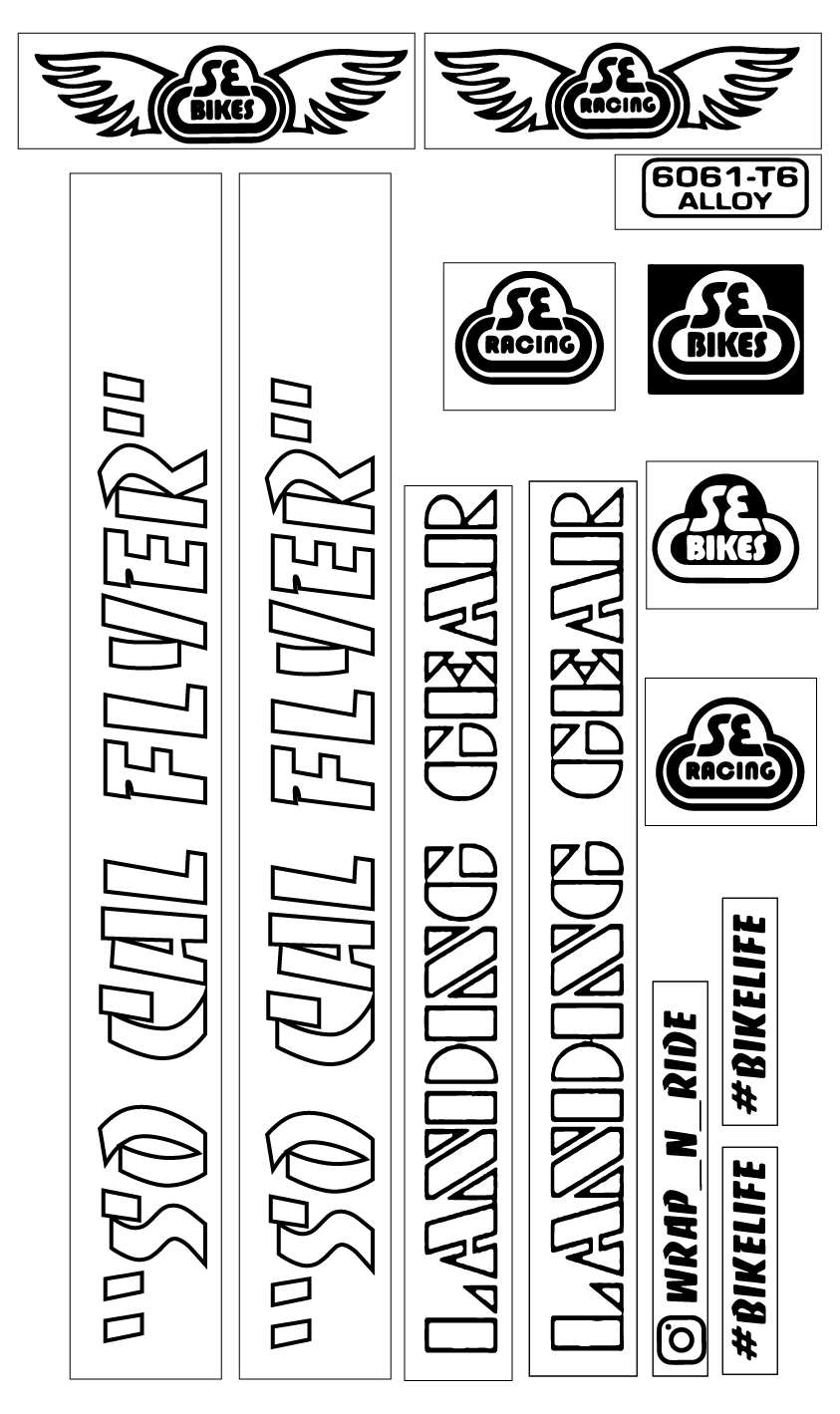 SE BIKES "FLYER" Outline (Replica Type Origine)