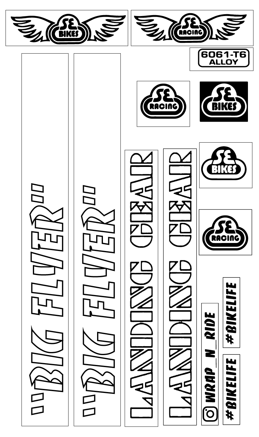 SE BIKES "FLYER" Outline (Replica Type Origine)