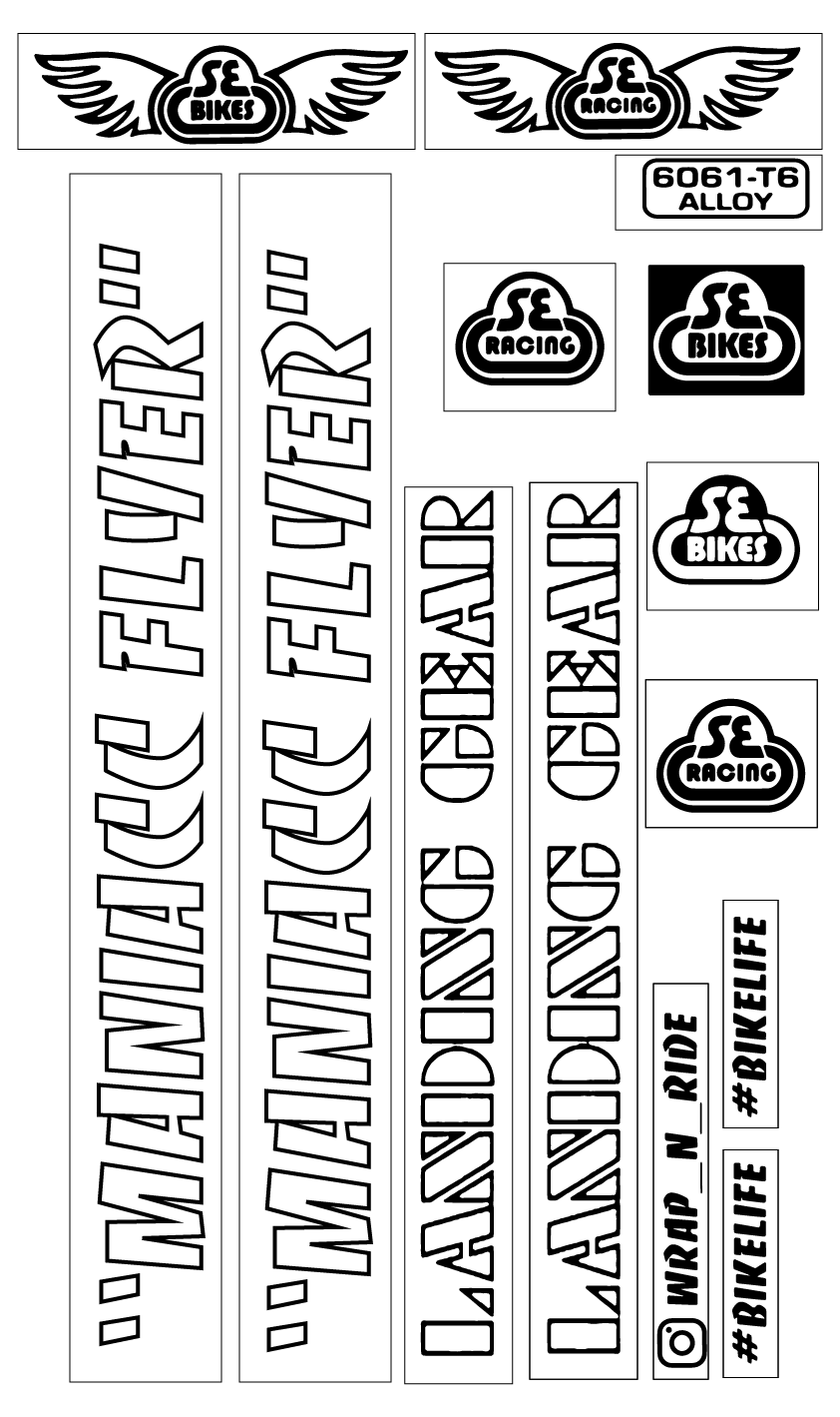 SE BIKES "FLYER" Outline (Replica Type Origine)